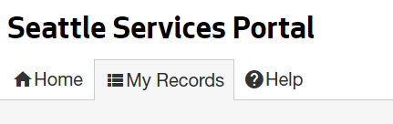 Seattle Service Portal My Record