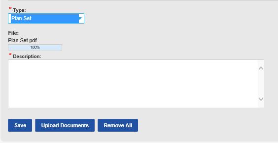 upload type options and Descriptions