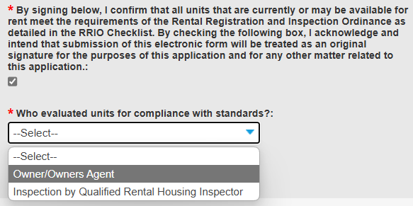 Example of declaration property meets RRIO standards
