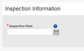 Record Search tab in Rental Property Inspection – Private Inspector section. Space to add an address is highlighted.