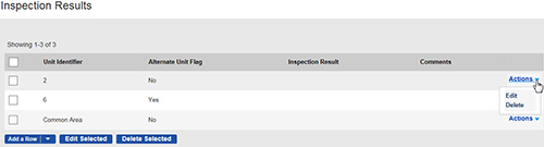 Snap of Inspection Information Inspection Date input.