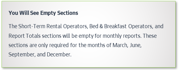 A message stating that You Will See Empty Sections is shown.