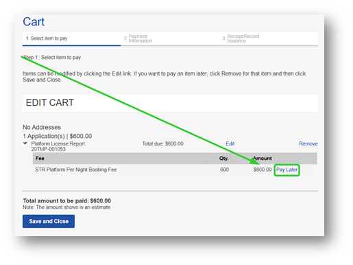 Cart with an arrow pointing at pay later