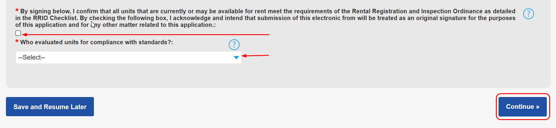 The certification section highlighting the checkbox that needs to be selected and where to enter who conducted the evaulation.jpg