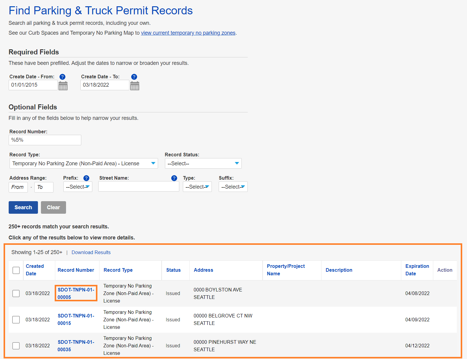Find_Parking___Truck_Multiple_Records_Returned_Record_Highlighted.png